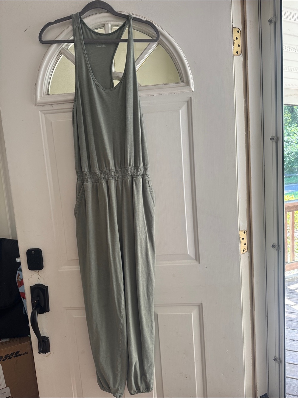aerie Olive Green Racerback Jumpsuit